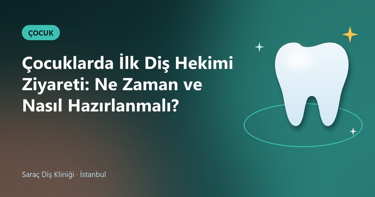 Çocuklarda İlk Diş Hekimi Ziyareti: Ne Zaman ve Nasıl Hazırlanmalı? – Saraç Diş blog kapak görseli