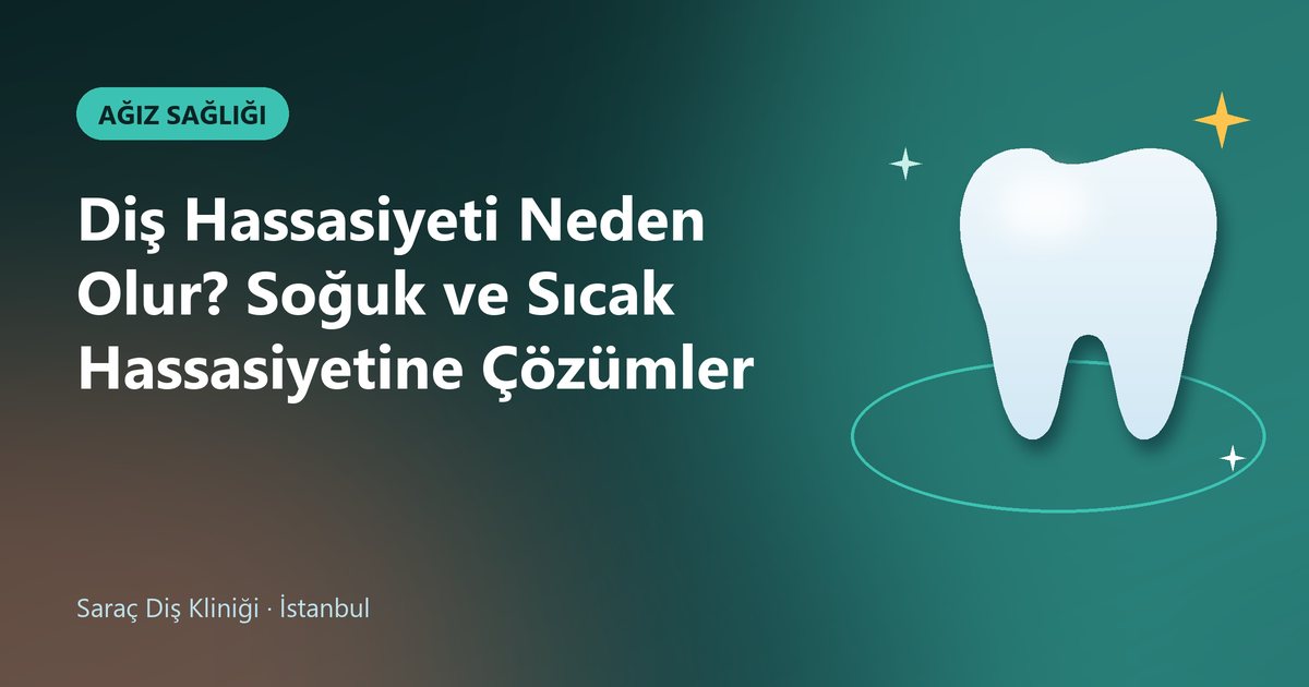 Diş Hassasiyeti Neden Olur? Soğuk ve Sıcak Hassasiyetine Çözümler – Saraç Diş blog kapak görseli