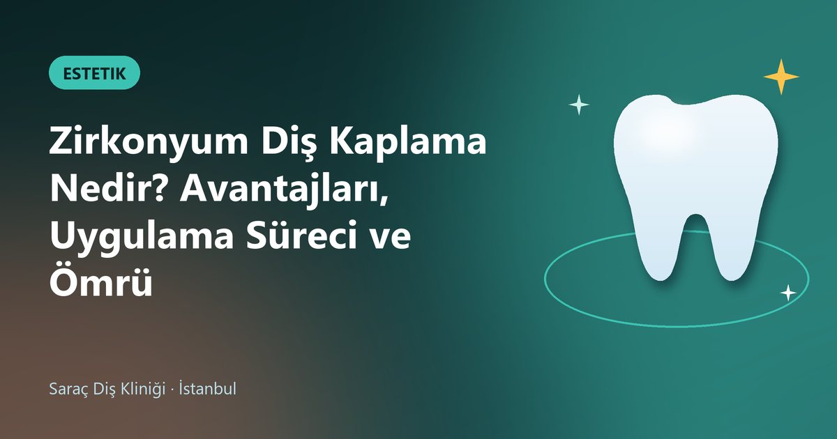 Zirkonyum Diş Kaplama Nedir? Avantajları, Uygulama Süreci ve Ömrü – Saraç Diş blog kapak görseli